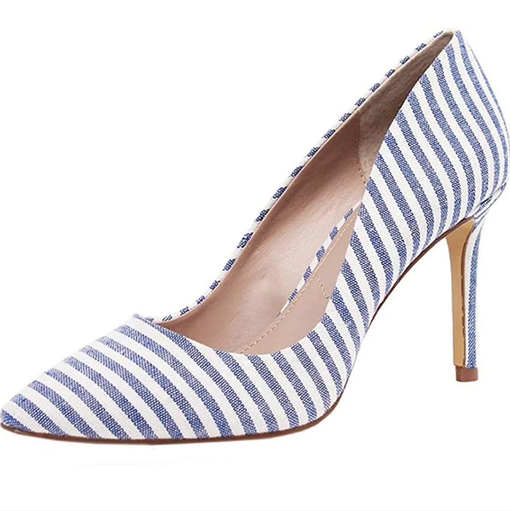 Charles David| Striped Pumps Size 9.5 NWOT
